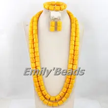 Горячее украшение с коралловыми бусинами комплект нигерийские Свадебные африканские бусы набор ювелирных украшений для невесты ожерелье набор украшений CJ403