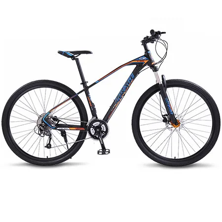 wolf's fang mountain bike bicycle 29inches 27speed Aluminum alloy frame road bike Spring Fork Front and Rear Mechanical bicycle - Цвет: 29-Black blue