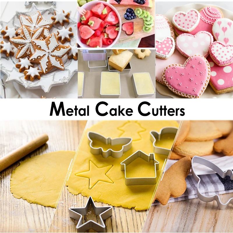 2 шт 3D Бисквитное печенье Mluminium сплав Sugarcraft торт десерт выпечка резаки плесень помадка печенья плесень инструменты(27 типов