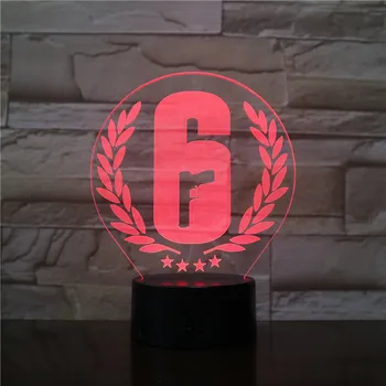 

LED Night Light Rainbow Six Siege Table Lamp Room Decor Usb Charge Touch Sensor Light Boy Child Gift Night Lamp Rainbow Six