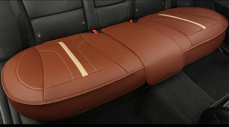 1pcs back coffee Ультра-Роскошный чехол для автомобильного сиденья из искусственной кожи для Cadillac ATS CTS CT6 XTS SRX SLS Escalade SUV Series - Название цвета: 1pcs back coffee