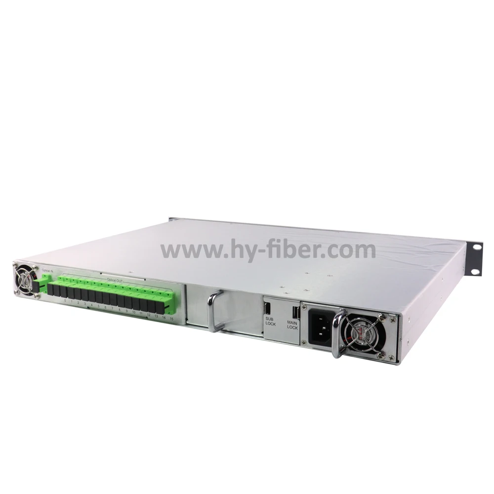 16 способ CATV 1550 нм оптический усилитель 22dBm SC/APC волоконный порт питания 220 В или 48 В
