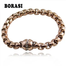 Высокое качество Производитель ювелирные изделия новые модные Браслеты розовое золото Цвет круговой магнит с украшением в виде кристаллов Для женщин браслет