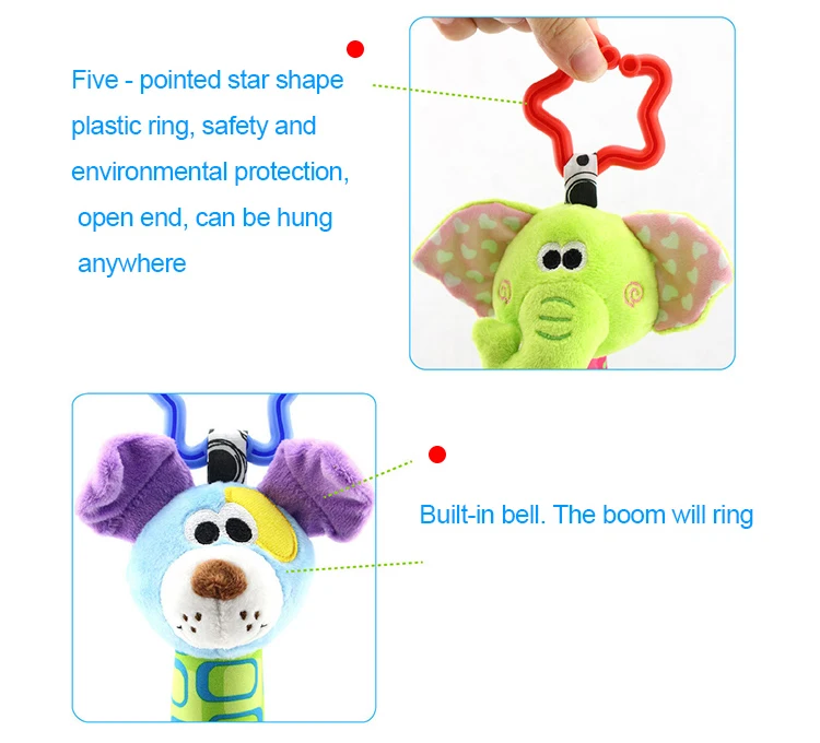 6 стилей детские игрушки погремушки успокаивающие куклы плюшевые детские погремушки игрушки животные колокольчики новорожденные животные Слон/обезьяна/Лев/олень/собака