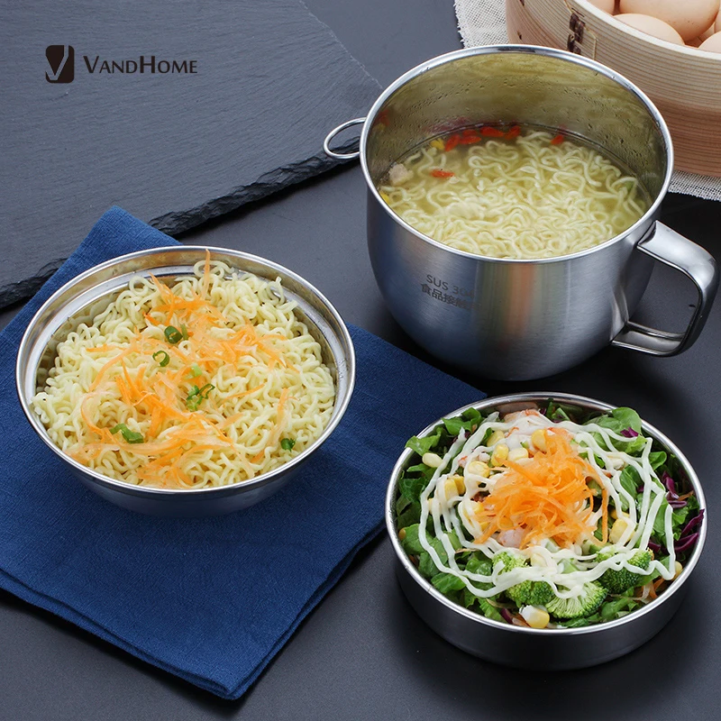 VandHome 304 Stainless Steel Instant Noodle Bowl With ...