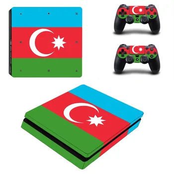 

Azerbaijan National Falg PS4 Slim Skin Sticker For PlayStation 4 Console and Controller For Dualshock 4 PS4 Slim Sticker Decal