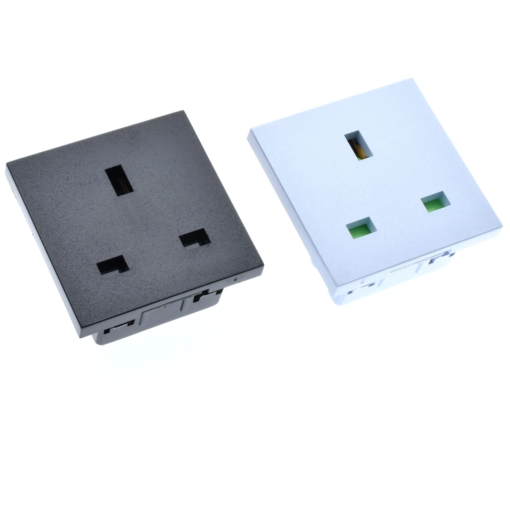 UK type Euro Module BS 1363 13A 250V AC Receptacles British electric Socket outlet 45*45 mm black | Электроника