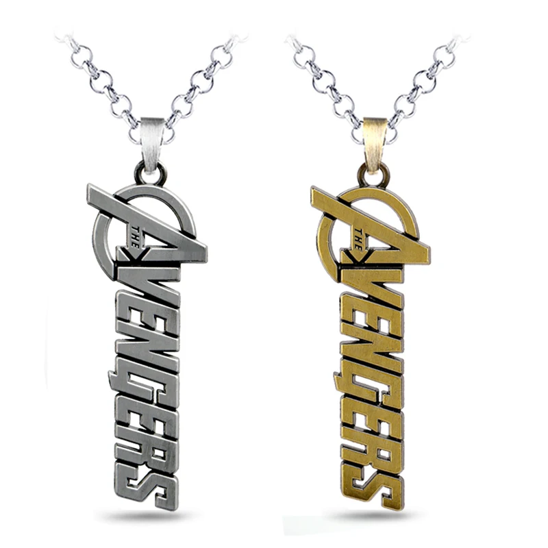 

Avengers 3 Infinity War Necklace Metal Letter Pendant Fashion Link Chain Charm Gifts Movie Jewelry