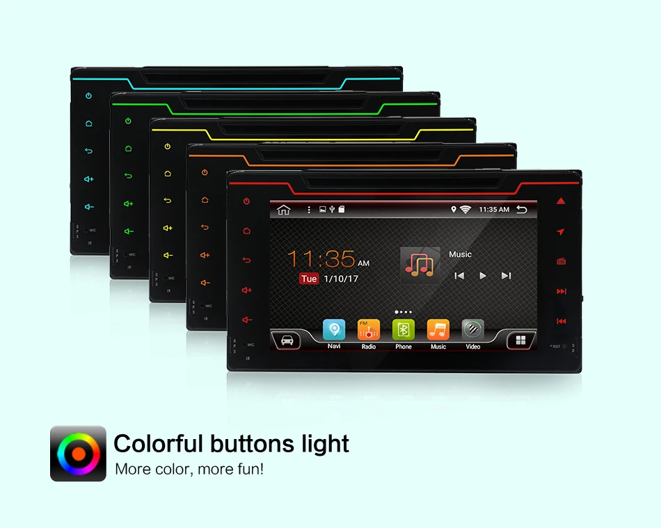 Top 8" 2 Din Android 7.1 car dvd radio autoradio gps navigation Radio Steering wheel controls For Toyota corolla 2016~2017 5