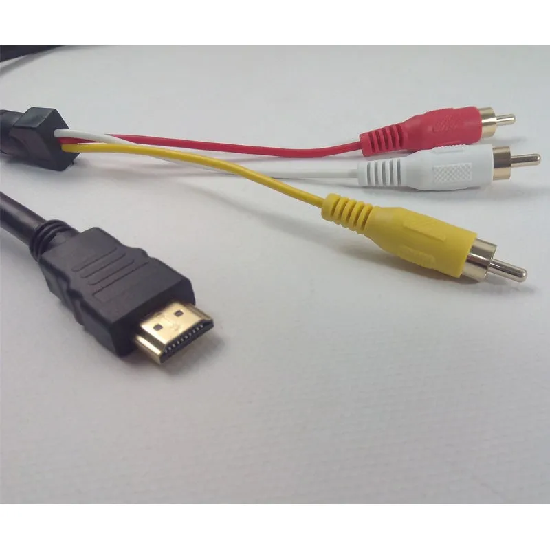 1080P HDMI штекер в 3RCA Аудио Видео AV выход кабель для передачи адаптер 1 5 м|hdmi male|audio