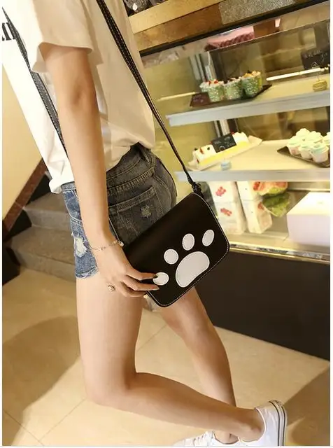 1 Piece Cat Dog Paw Print Flap Handbags Hot Women Ping Coin 1 Piece Cat Dog Paw Print Flap Handbags Hot Women Ping Coin Satchel Las Joker Shoulder