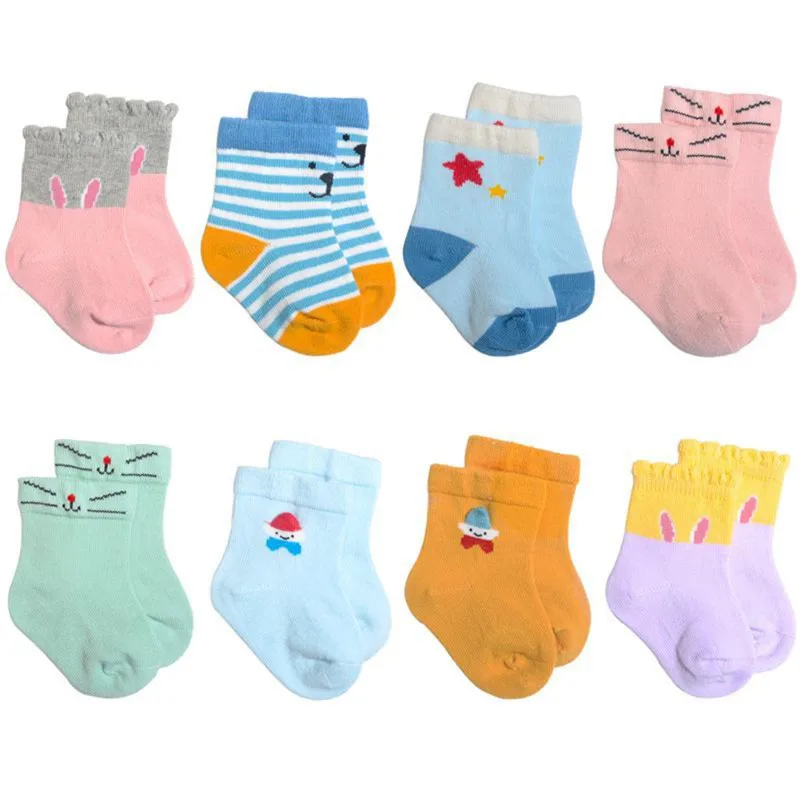 Unisex Baby Cotton Winter Socks Cute Warm Socks for Infant Toddlers(8-Pairs)