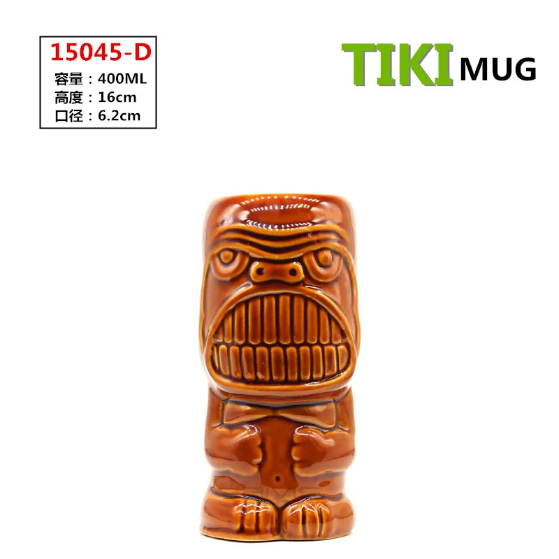 Hawaii Tiki кружки Коктейльные футбольные чашки пивные напитки Кружка вина керамическая Tiki кружки - Цвет: see chart