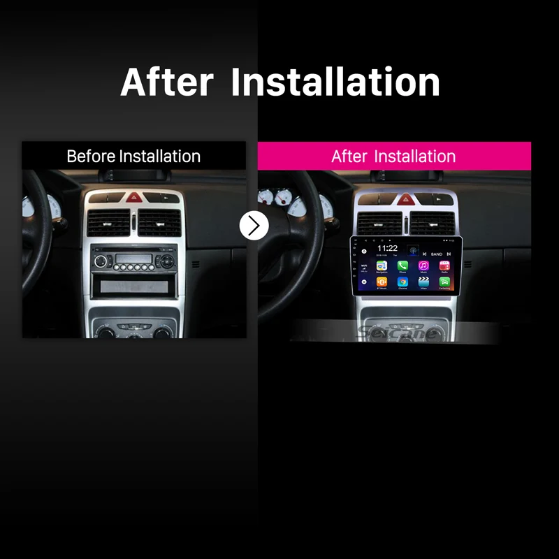 Seicane GPS навигация автомобильное радио для 2007 2008 2009 2010 2011 2012 2013 Peugeot 307 с Bluetooth AUX