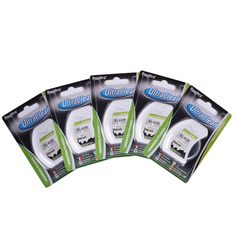 

5Box 50m Charcoal Bamboo Interdental Brush Teeth Stick Dental Floss Toothpick Flosser Dental Flosser Tooth String