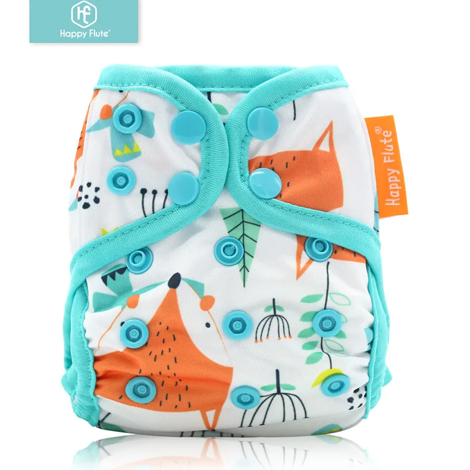 

Happyflute tiny newborn cloth diaper snap and hook&loop cover fitted newborn baby
