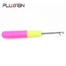 Plussign 1 шт. Best волос крючок иглы 15 см съемная ручка пластик крючком, спицами парик иглы решений инструменты Розовый лимон цвет