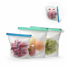 Многоразовый силиконовый мешок для еды, герметичный морозильник для сохранения свежести, герметичный контейнер для хранения Ziplock 1000/1500 мл