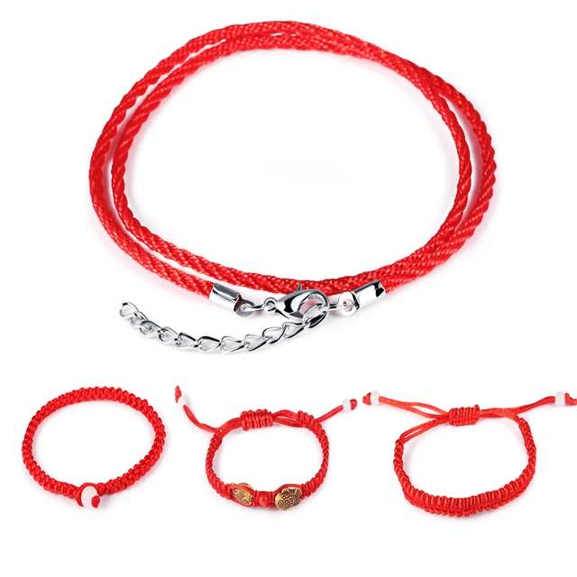 cuerda de hilo rojo étnico Kabbalah pulsera de cadena Mujeres Hombres correa ajustable estilos al por mayor _ - AliExpress Mobile