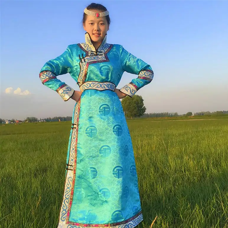 Chinese traditional dress Mongolia traditional robe Women Ethnicin