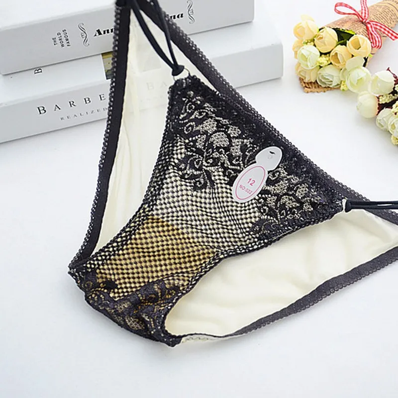 BEFORW Ultra-thin Sexy Panties Lace Splice Temptation Panties Women Cotton Croth Low Rise Underwear Women Sexy Lingerie Briefs