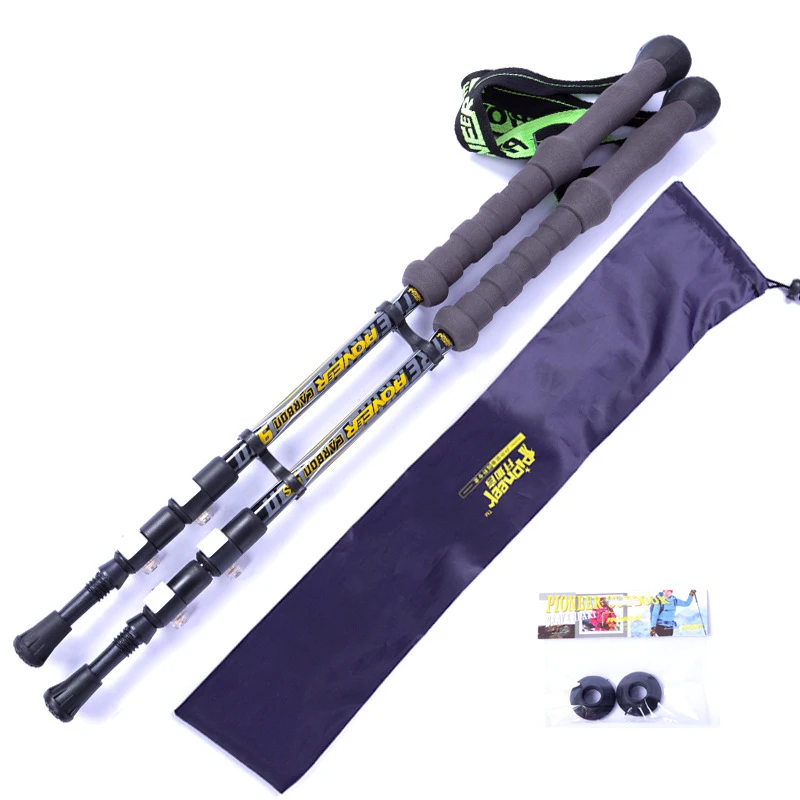 Hiking Tracking Sticks for Nordic walking Scandinavian Folding Carbon