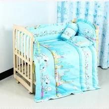 Промо-акция! 6 шт., хлопок, детские постельные принадлежности, детские кроватки, постельное белье, unpick(3 бампера+ матрас+ подушка+ одеяло