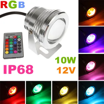 

cheap!! 2pcs LED spotlight low voltage landscape exterior stage lighting 10w RGB color changeable Spot led wedding lights