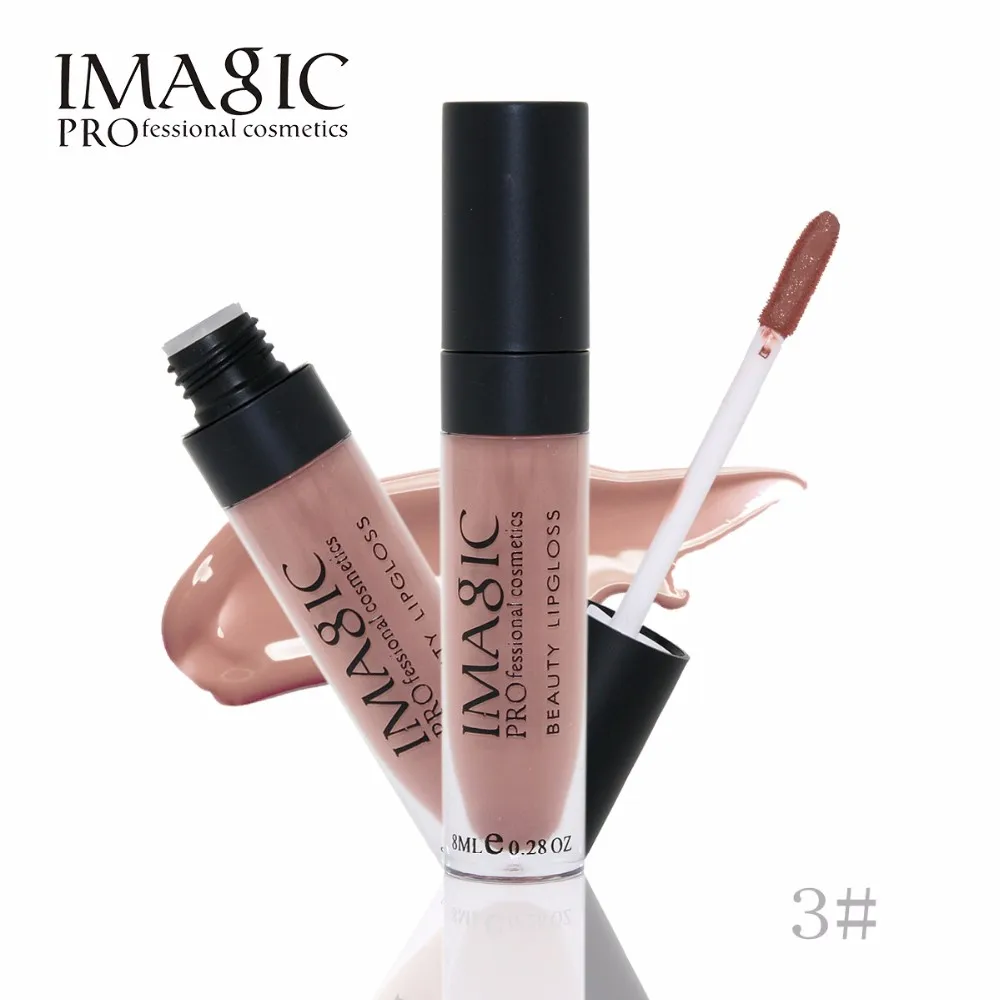 IMAGIC Matte 12Colors Lip Gloss Liquid Lipstick Waterproof Long Lasting Moisturizing Lipgloss MakeupCosmetics lips