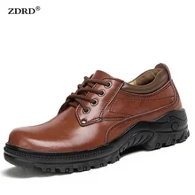 Nouvelle Marque 2016 Automne Hiver Hommes Casual Chaussures de Haute Qualité véritable Cuir Hommes Appartements Chaussures Confortable Chaud De Fourrure Noir Hommes chaussures