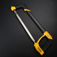 עץ ידית כלי המסור הידני מסור למתכת מתכוונן עם מסגרת אלומיניום סגסוגת ואת ידית נוחה חיתוך עץ מתכת סיב (2)