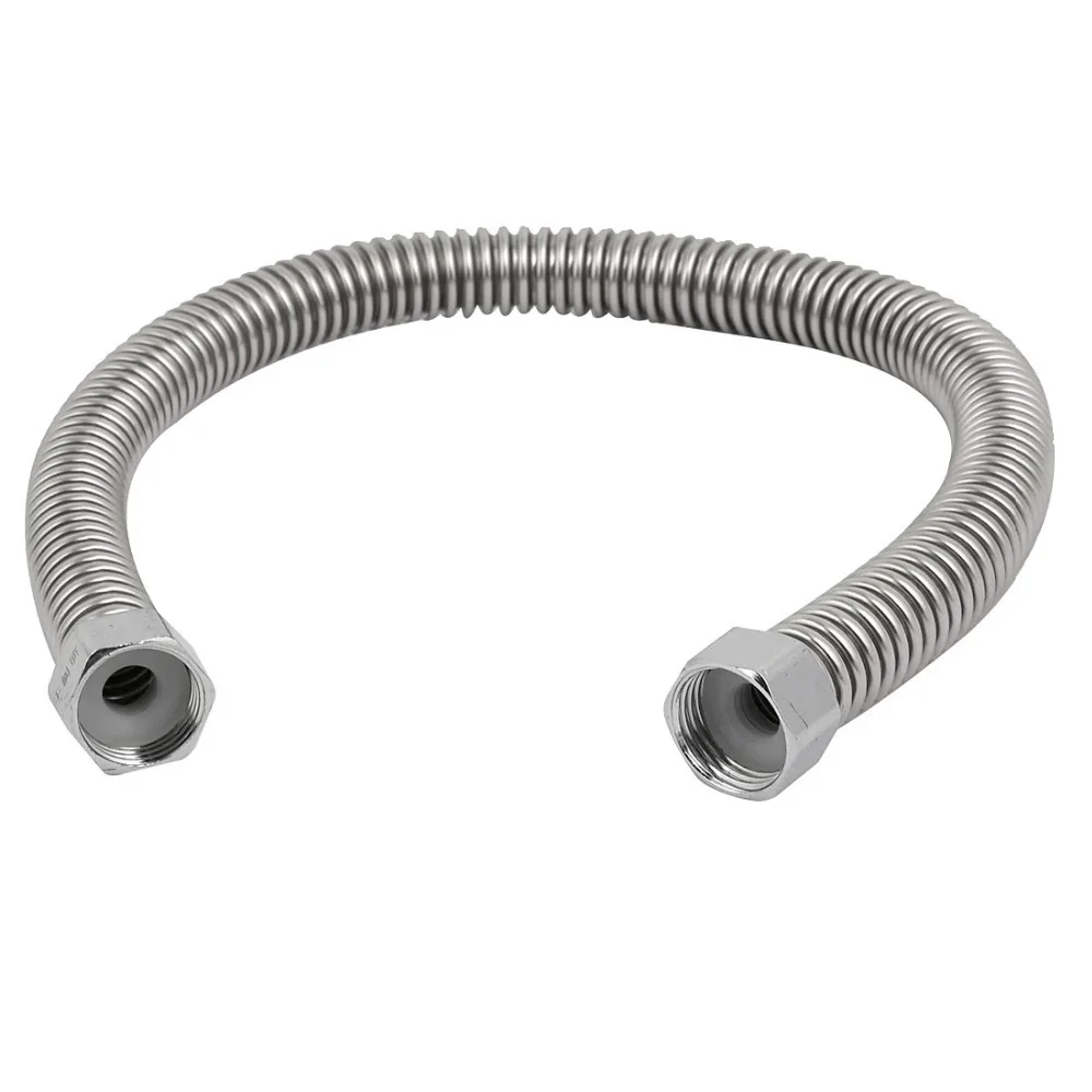 

New Arrival 20mm F1/2" G1/2" Thread 50cm Length 1.6MPa Corrugated Tube Water Heater Supply Line Plumbing Pipe