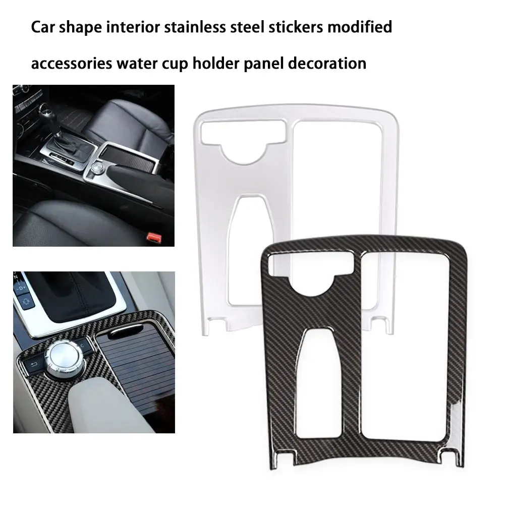

Car Styling Interior Stainless Steel Sticker Modification Accessories Water Cup Holder Panel Decoration Trim