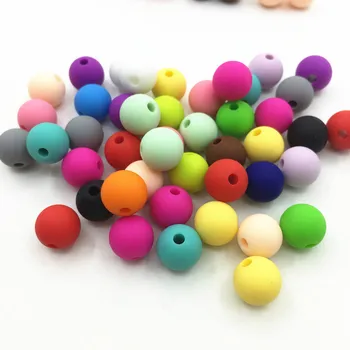 

NEW 100pcs Silicone Beads 15mm Eco-friendly Sensory Teething Necklace Food Grade Mom Nursing DIY Jewelry Baby Teethers