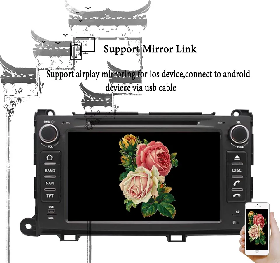 Excellent Octa Core 8" HD Touch screen Android 9.0 Car GPS Navigation 1080P Video Car DVD Player for Toyota Sienna 2010-2018 Tape Recorder 9