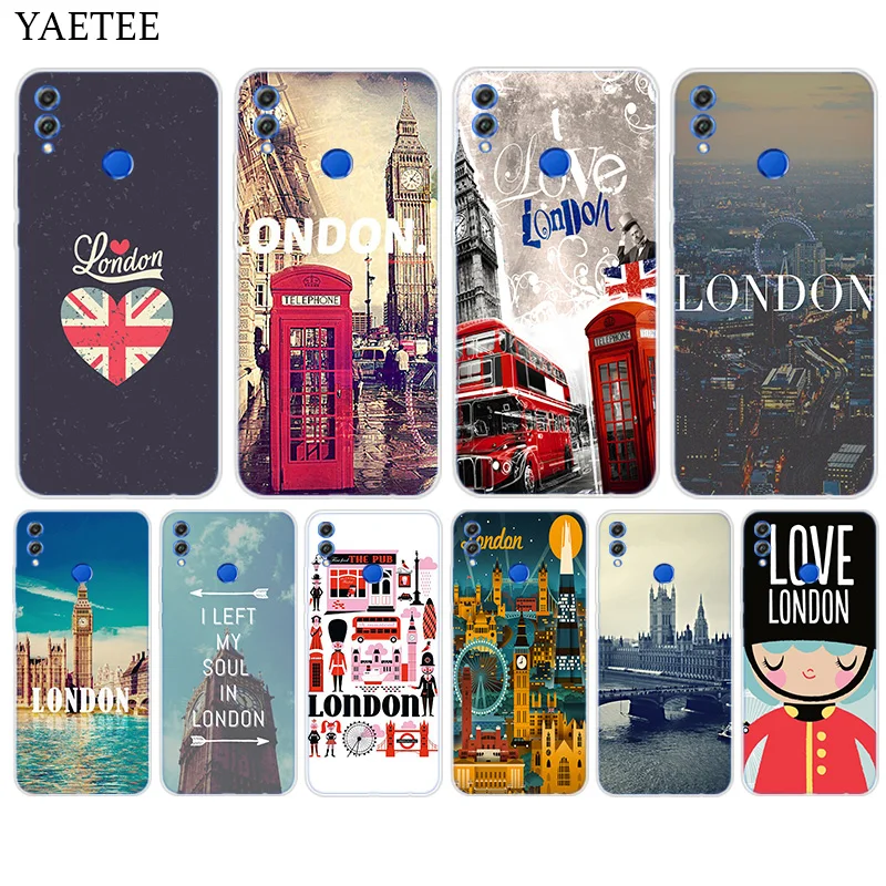 

Soft Silicone Phone Back Case For Huawei Honor 9 8 10 lite 7X 6A 6X 6C Pro 8X Play 9i 9N 7S 8C 7A Pro Cover London