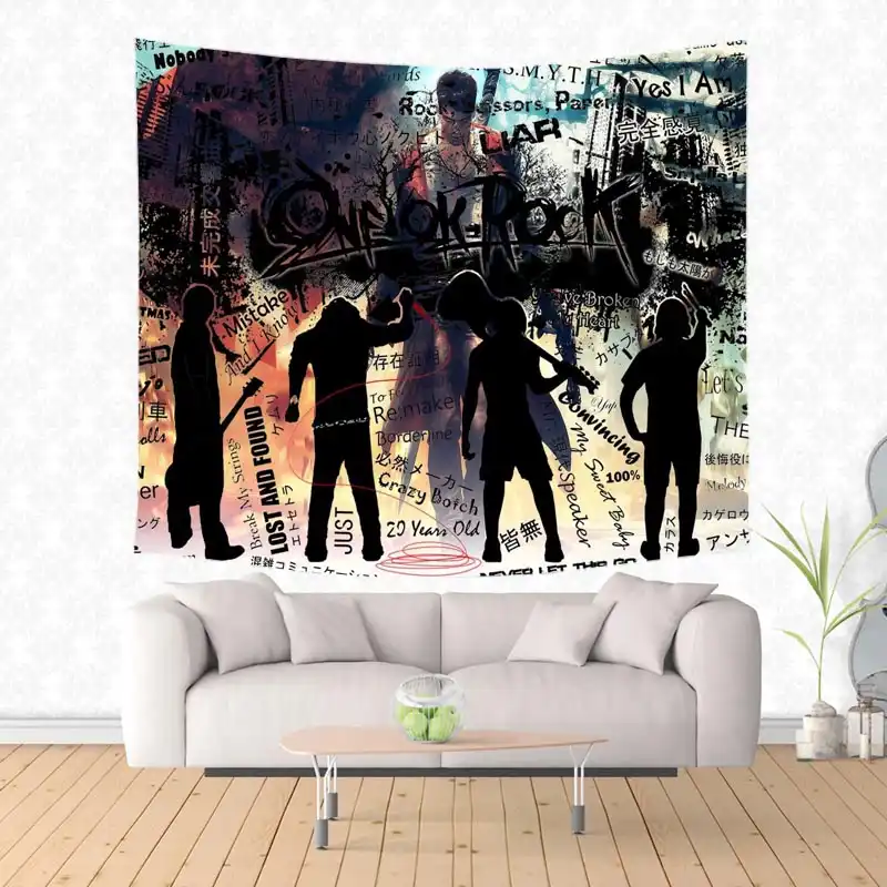 Custom Wall Hanging Tapestry Home Decor One Ok Rock Pattern Bedspread Yoga Mat Picnic Cloth Travel Blanket Tapestry Aliexpress