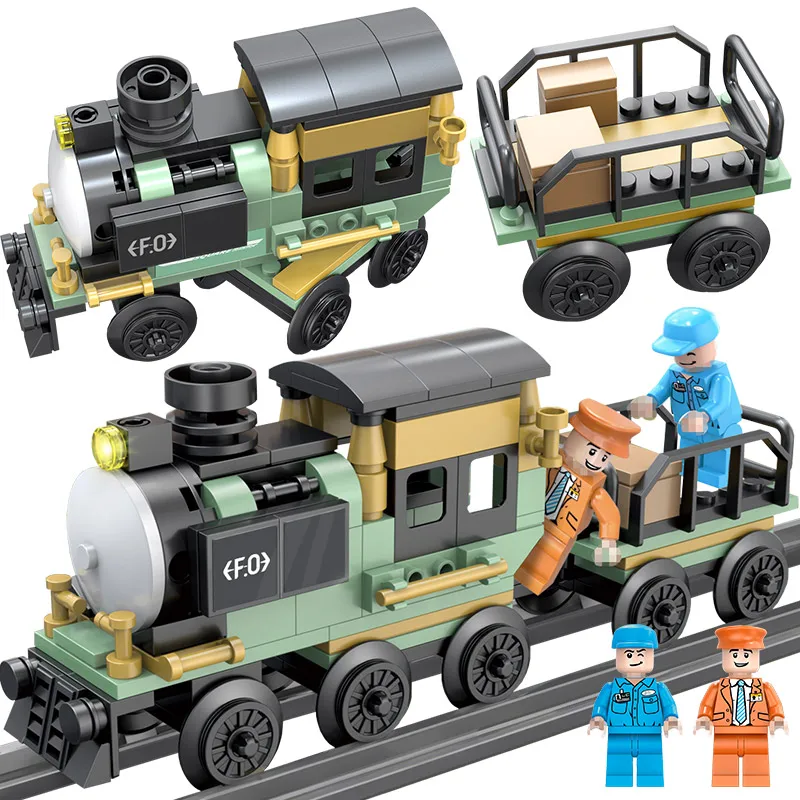 

Technic City Series Freight Train Building Block Compatible Legoingly Train Tracks Slideway Assembly Toy for Children Gift