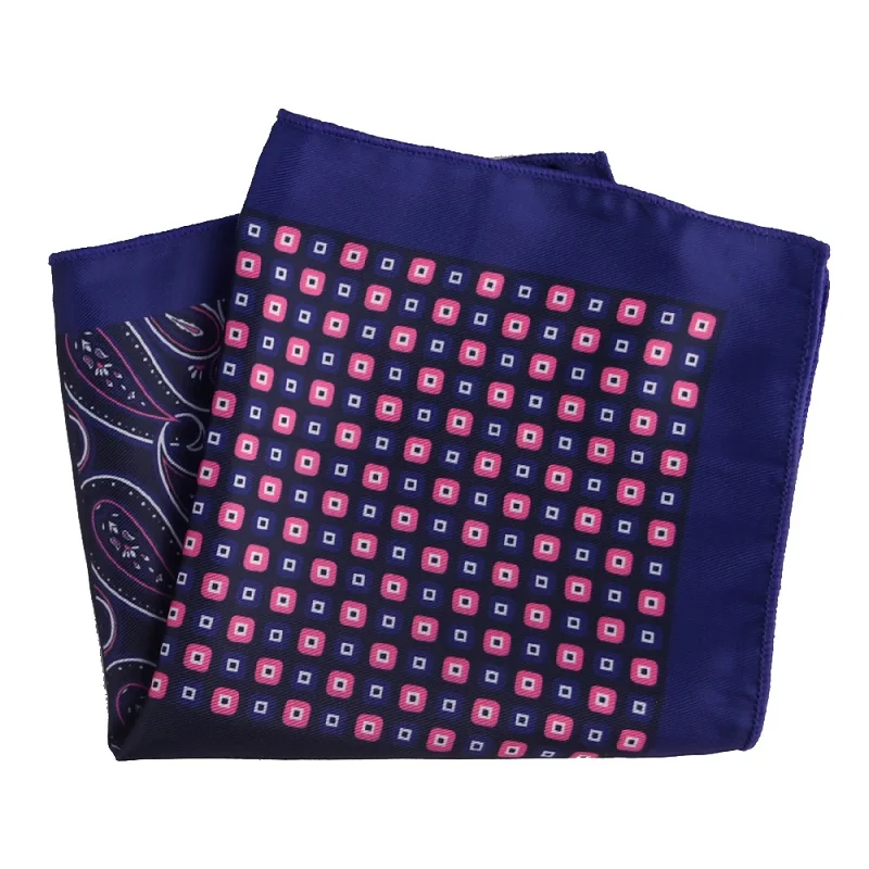 Новейшая мода Карманный квадратный платок в горошек Пейсли Цветочный плед в полоску мягкий стиль Hanky мужской костюм полотенце для сундуков аксессуары - Цвет: MPK-113