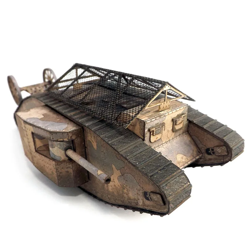 

Paper Model No 24 Mark I United Kingdom Tank 1:50 Tank with Dock DIY Paper Models Kids Toy Puzzle Game Assemble Hand Work