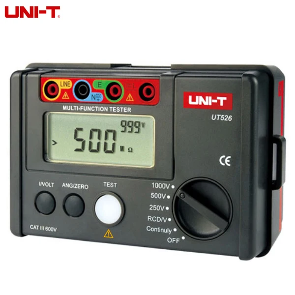 

UNI-T UT526 4 in 1 Multifunctions Electric Meter ,Electrical Insulation Tester ,Earth Resistance Meter ,RCD Test