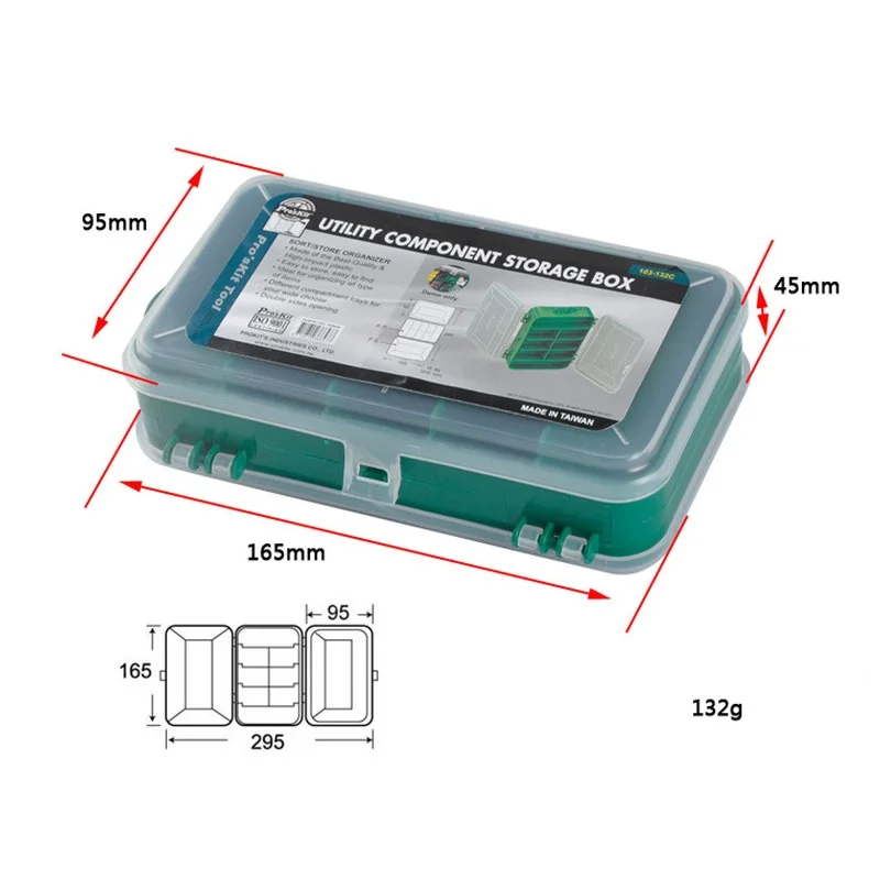 Тайвань Pro'sKit 103-132C удобное размещение деталей ящик для хранения инструментов электронный компонент коробка для хранения