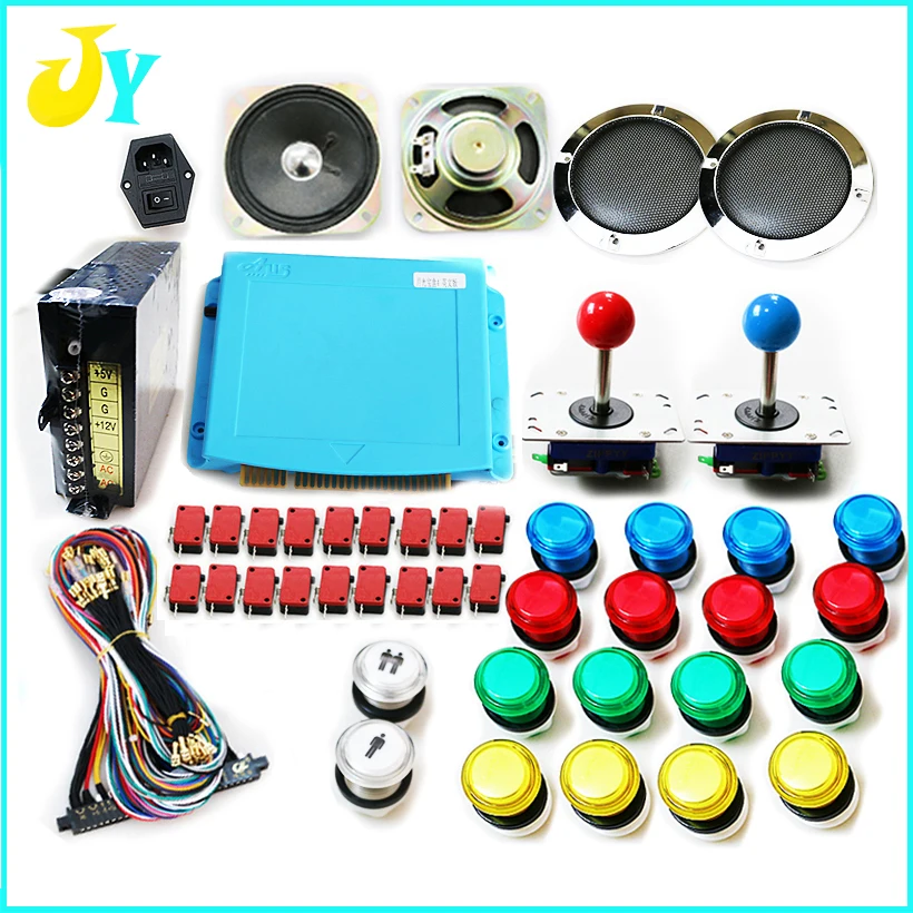 

999 in 1 Mutli Game Board Jamma PCB Arcade DIY Kits with Jamma Harness Cable Power Supply Joystick 12V LED Buttons