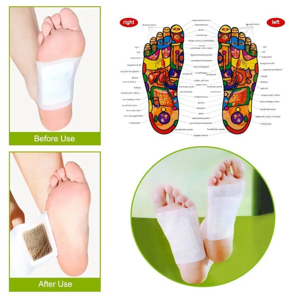

ALIVER Cleansing Detox Foot Pads Patches Feet Detoxification Pads 20pcs=(10pcs Patches+10pcs Adhesives)