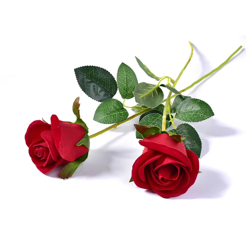 

1 Pc Holiday Artificial Red Rose Flower Valentine's Day Gift Wedding Bridal Bouquet Propose Party Magic Trick Props Home Decor