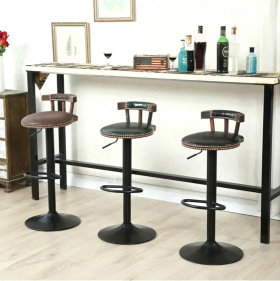 

2pcs/lot High quality bar chair can rotating metal lifting Europe type household casual cafe bar chair desk stool