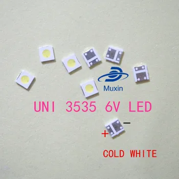 

1000pcs/lot For UNI LED backlight LCD TV 3535 3537 LED SMD Lamp bead bead 1W 6V 3535 1.2W Cold white UNI