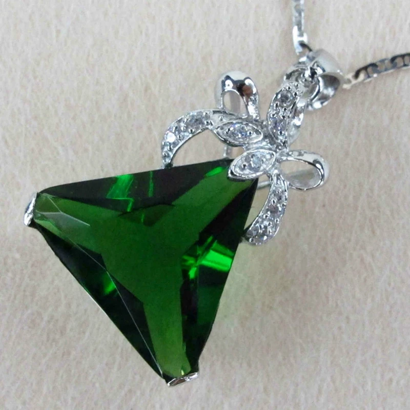 

SHUNXUNZE Rock Wedding pendants charms christmas for Jewelry & Accessories Peridot Blue Cubic Zirconia Rhodium Plated R899 R901