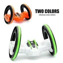 Electric RC Car Two Rounds Stunt Rock Crawler Rolling and Flashing Remote Control Stunt Cars with