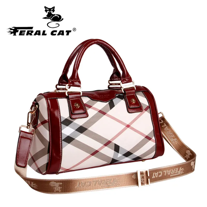 

Feral Cat 2019 luxury brand designer high quality Boston pillow fashion tote shoulder bag cross-body women lady girl bags 3303